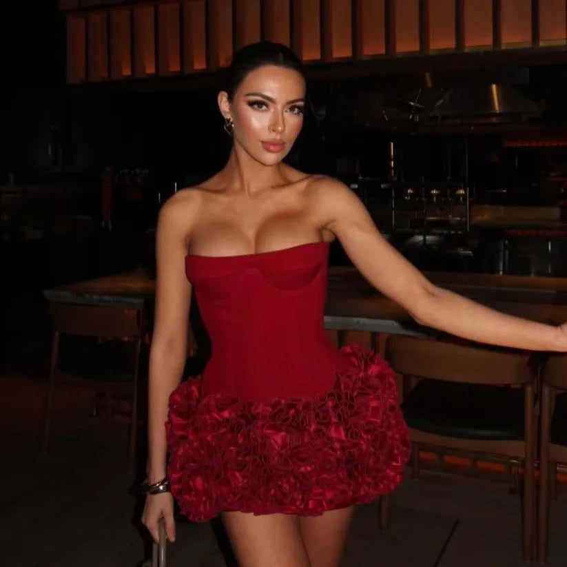 Renée | Luxe Strapless Corset Mini Dress