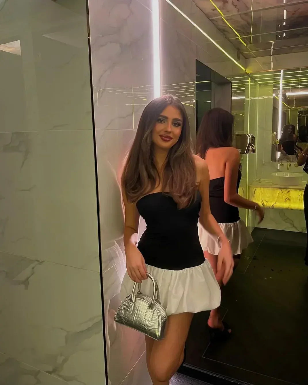 Coralie | Bubble Hem Mini Dress