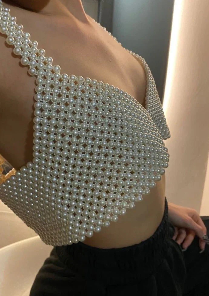 Vivienne | Pearl Detail Top
