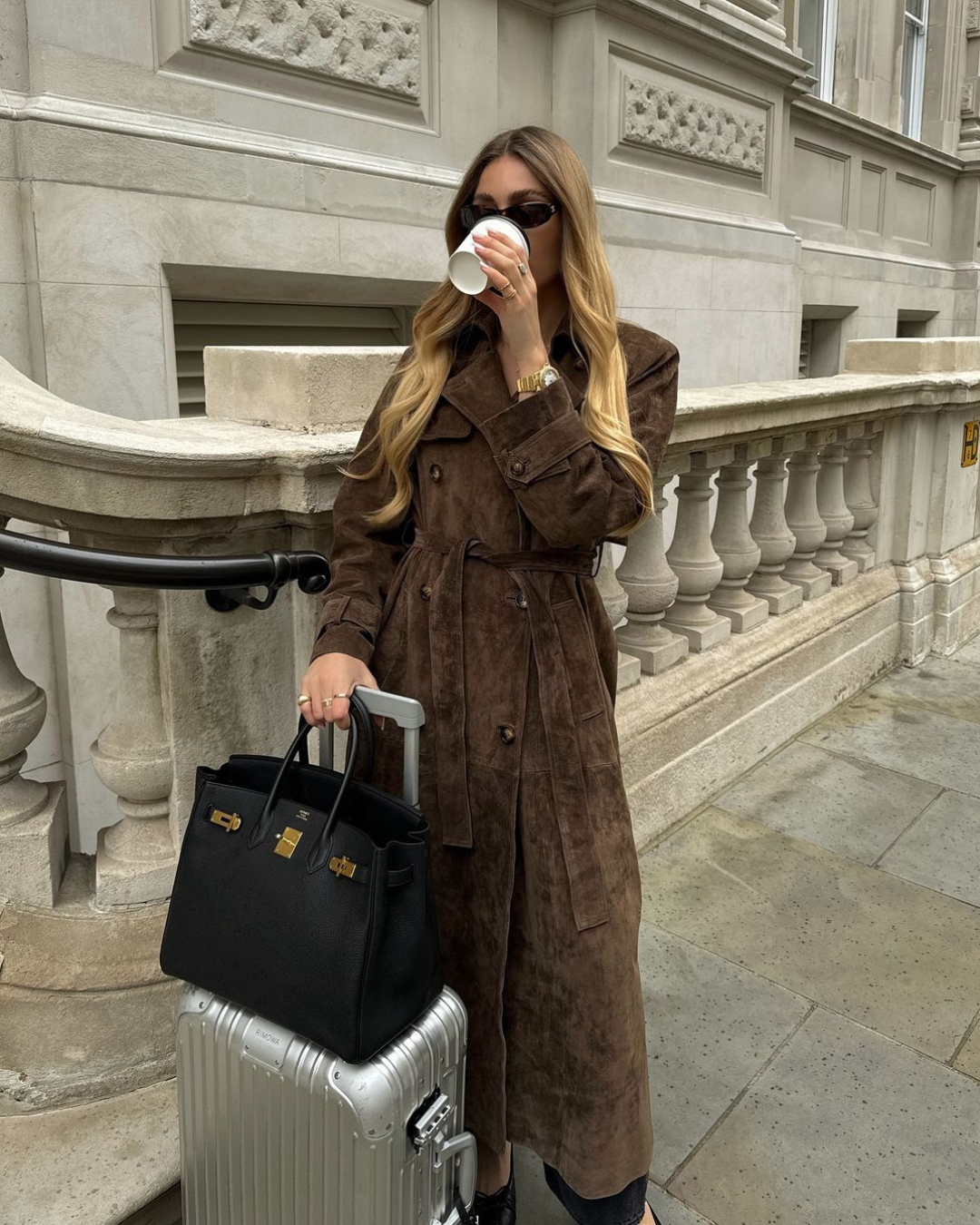 Selah | Suede Trench Coat