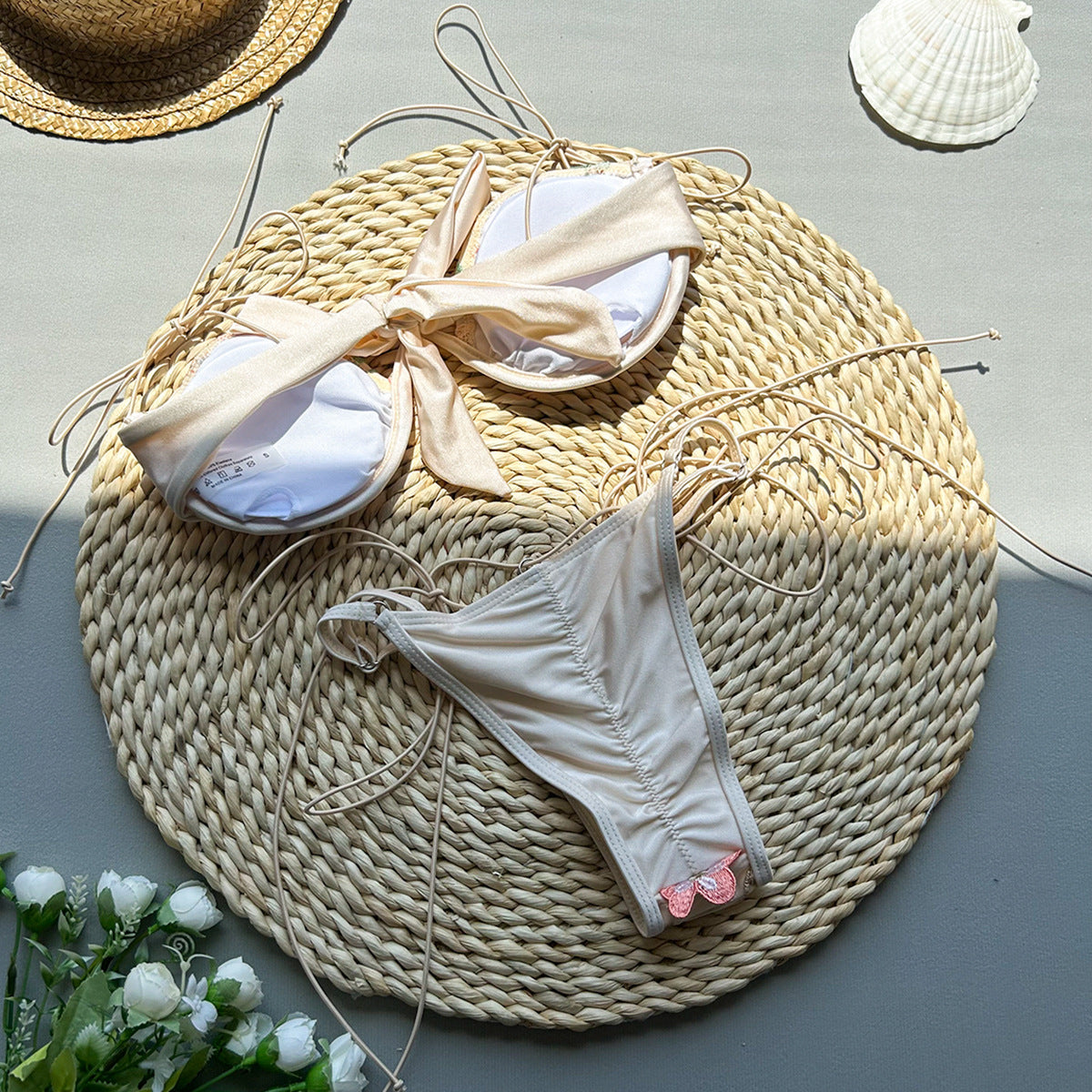 Serena | Embroidered Split Swimsuit
