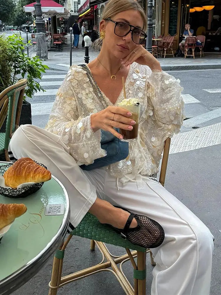 Juliet | Sequin Sparkle Top