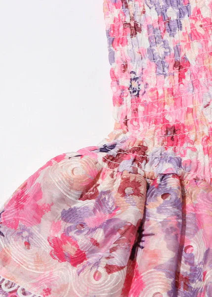 Imara | Strapless Floral Dress