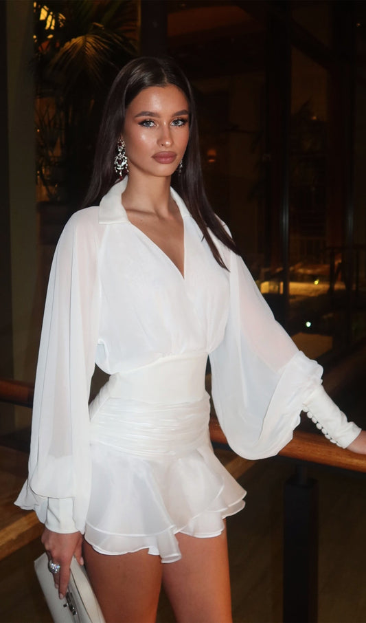 Thalia | Lantern Sleeve Mini Dress