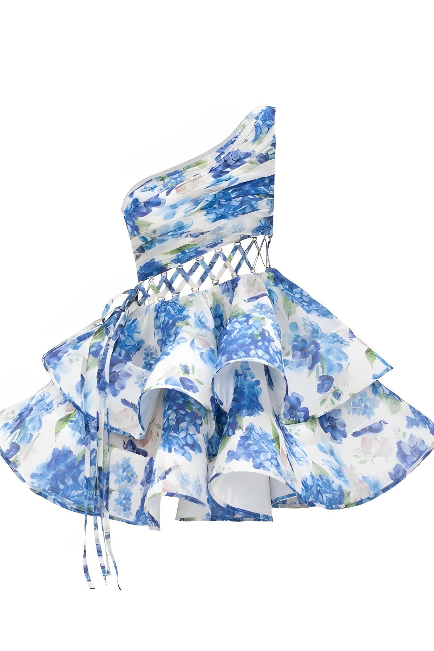 Liora | Floral One Shoulder Mini Dress