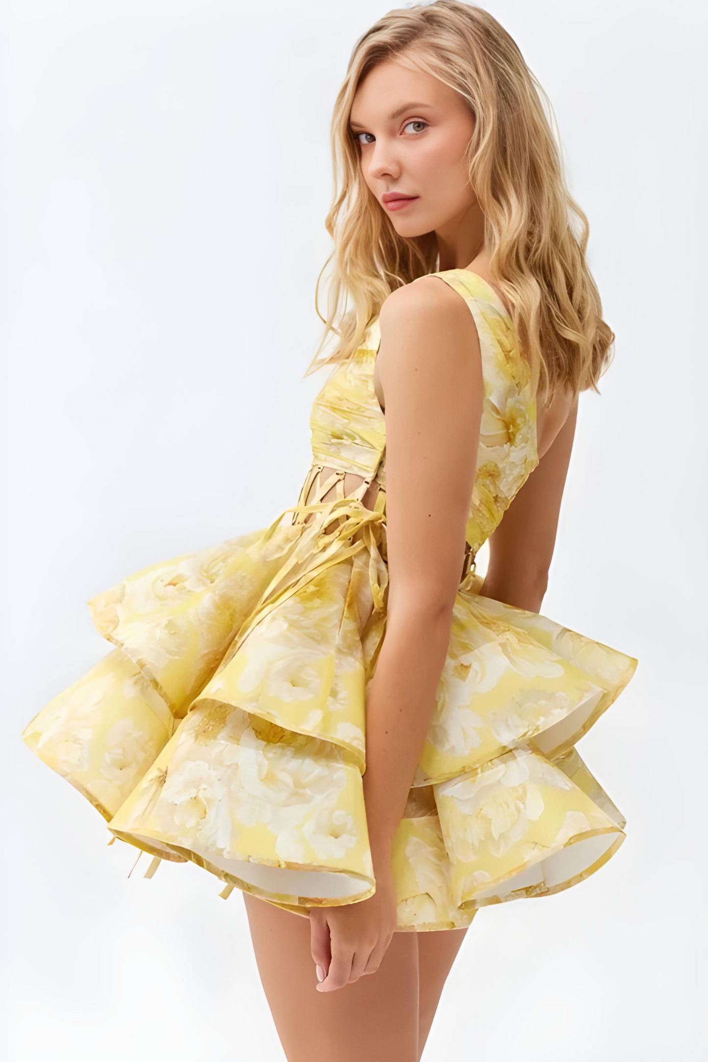 Liora | Floral One Shoulder Mini Dress