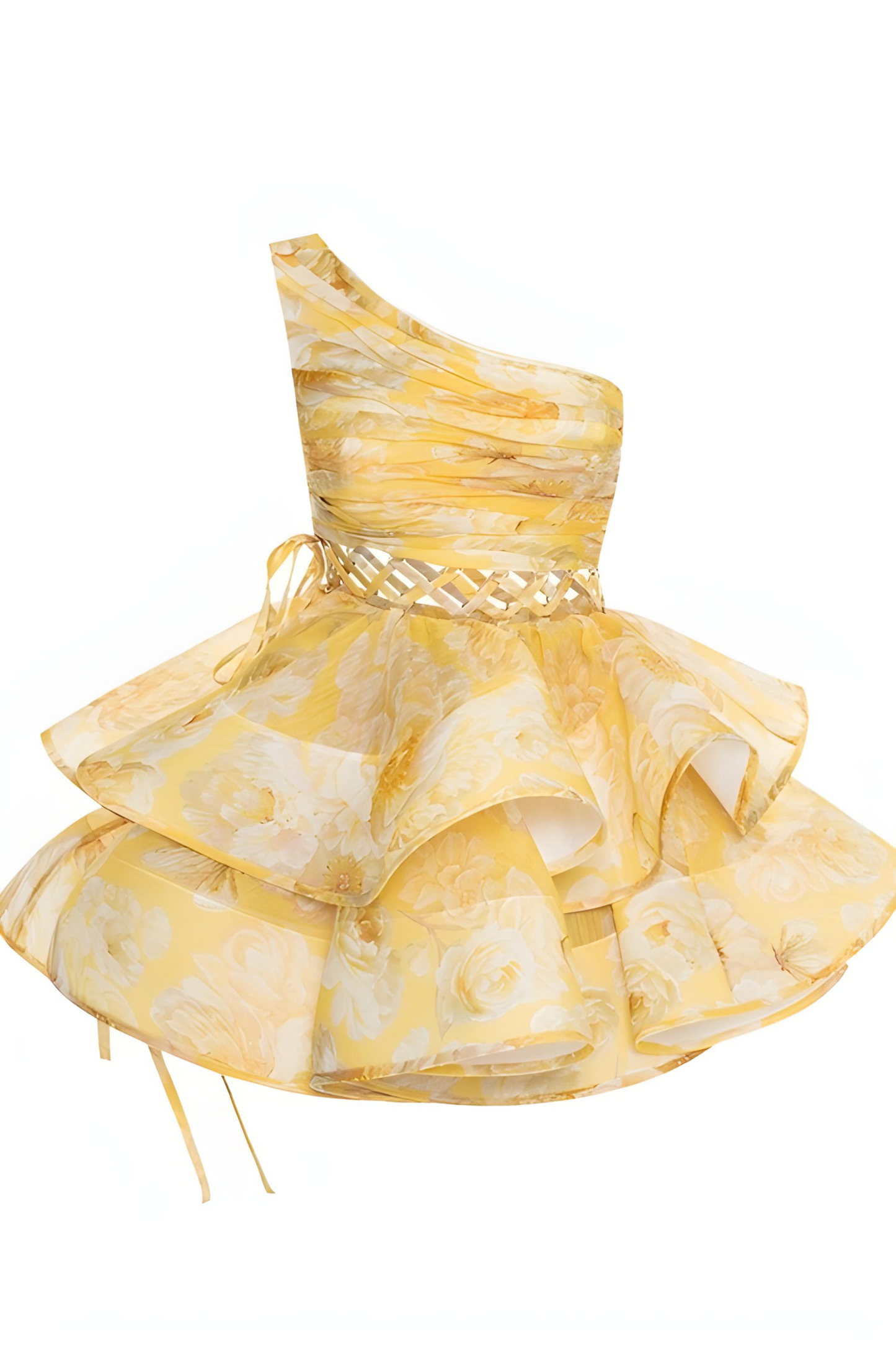 Liora | Floral One Shoulder Mini Dress