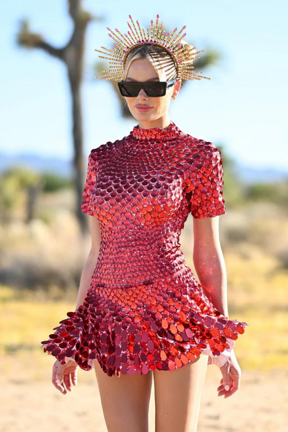 Thalia | High Neck Mini Dress