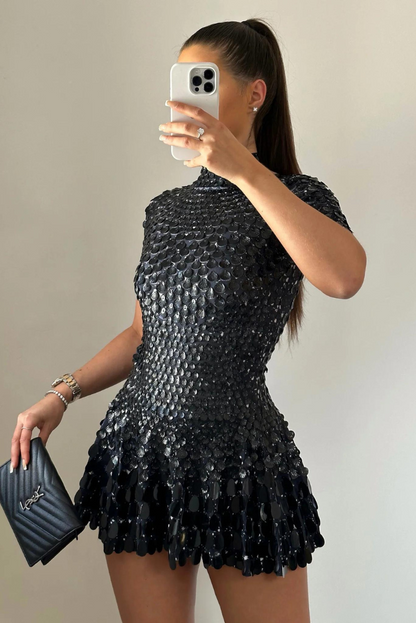 Keira | High Neck Mini Dress