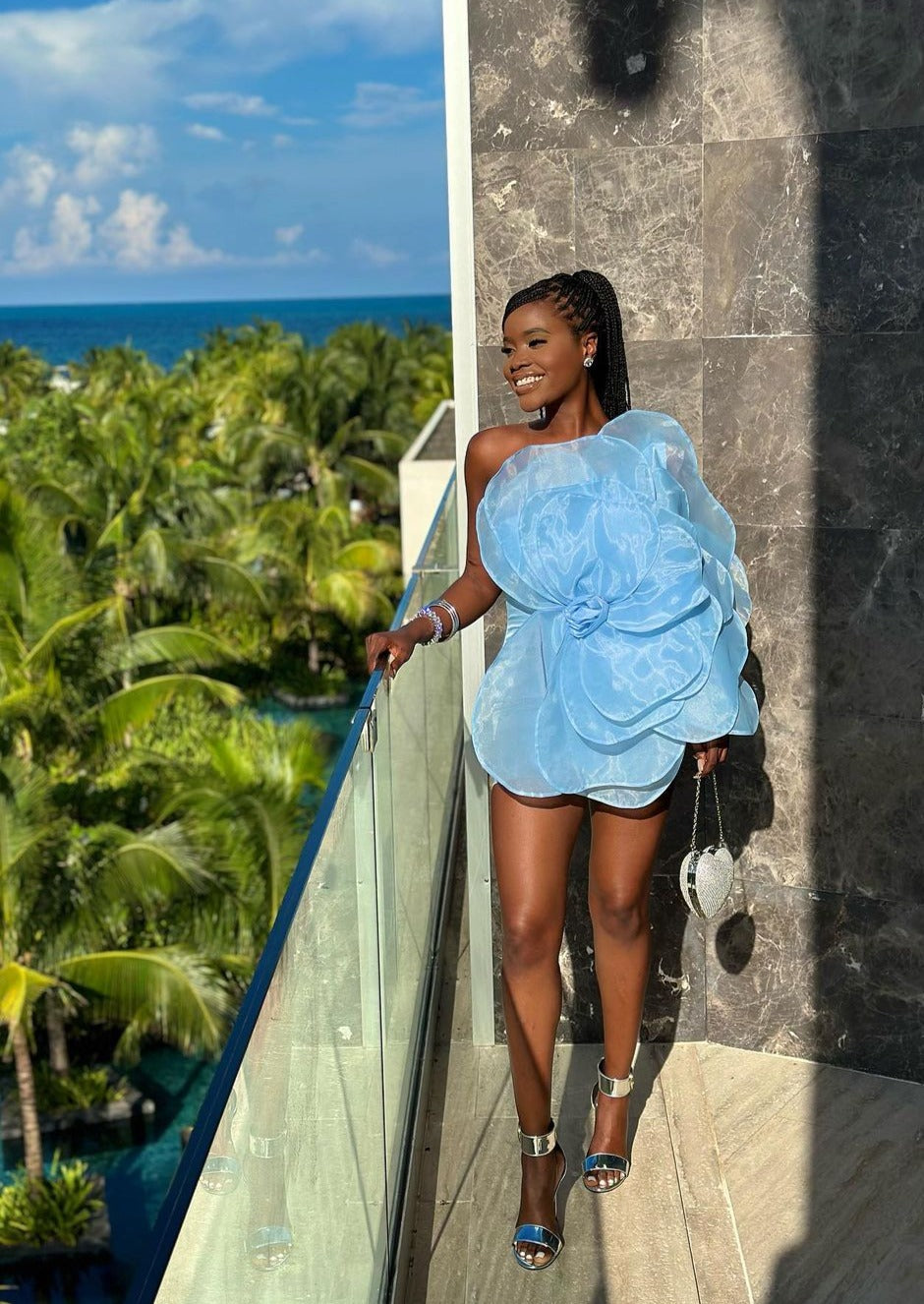 Maris | Floral One-Shoulder Mini Dress