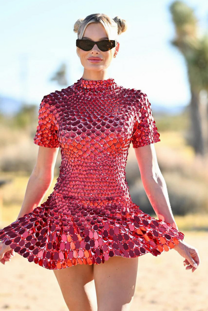 Thalia | High Neck Mini Dress