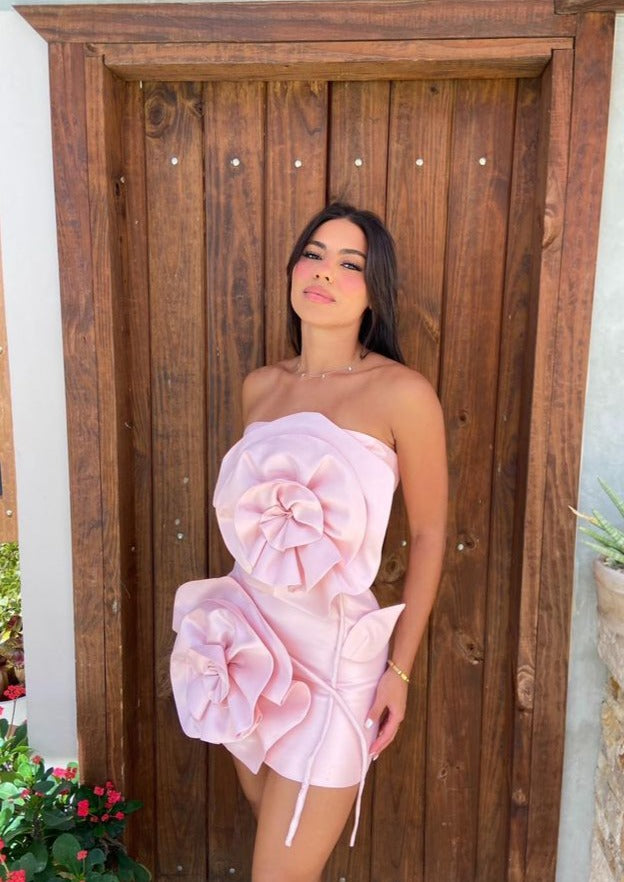 Nerina | Flower Mini Dress