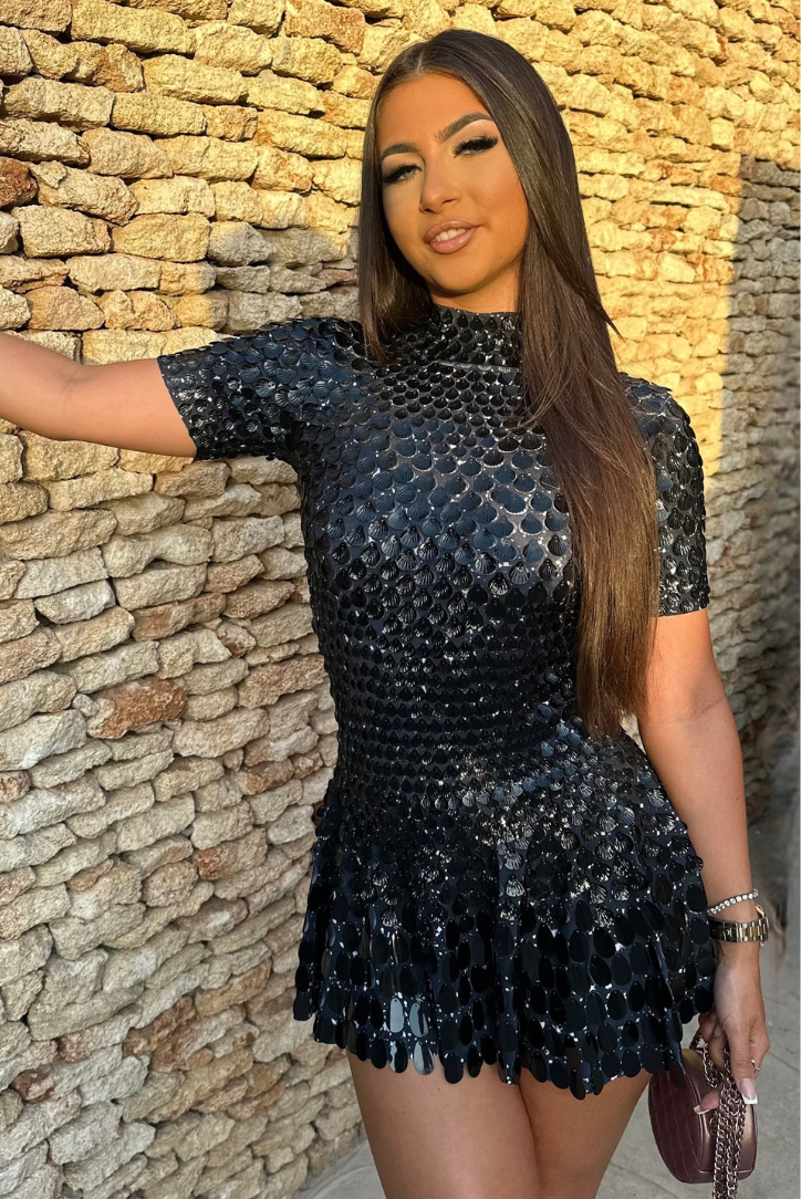 Keira | High Neck Mini Dress