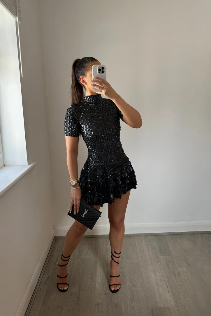 Keira | High Neck Mini Dress