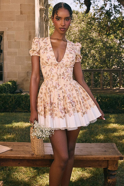 Maren  | Floral Print Mini Dress