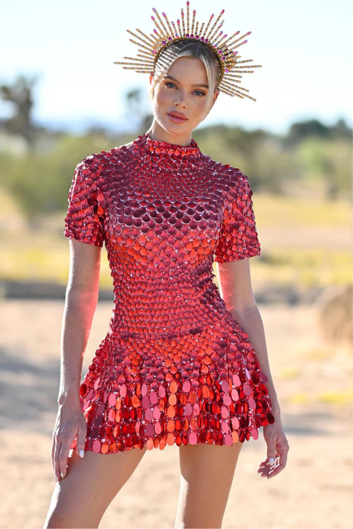 Thalia | High Neck Mini Dress