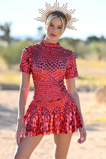 Thalia | High Neck Mini Dress