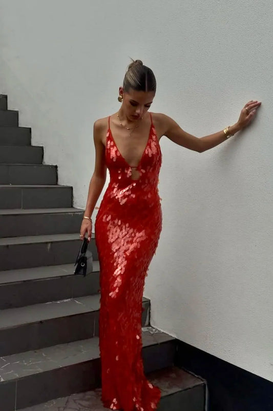 Dexter Sequin Maxi Long Dress