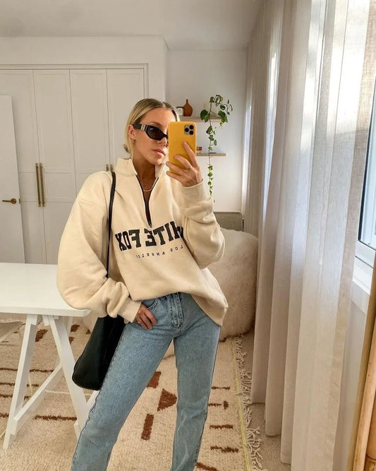 Gaetano Oversized Half-Zip Sweatshirt