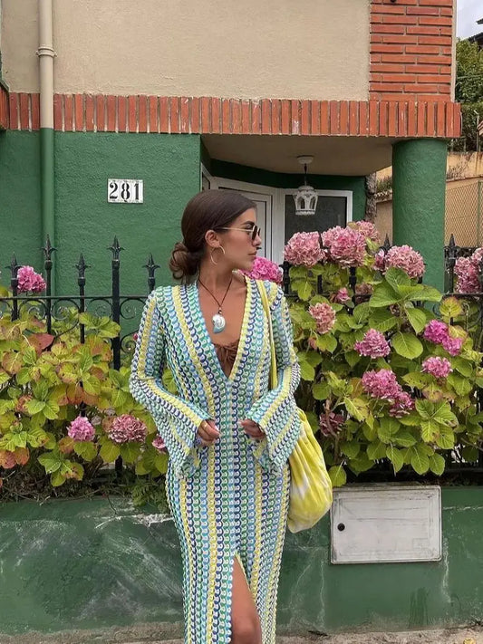 Garrett Retro Knit Maxi Dress