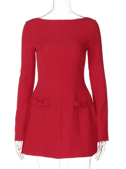 Gloria Structured Peplum Mini Dress