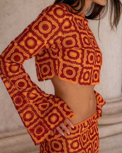 Celia | Wrap Long Sleeve Set