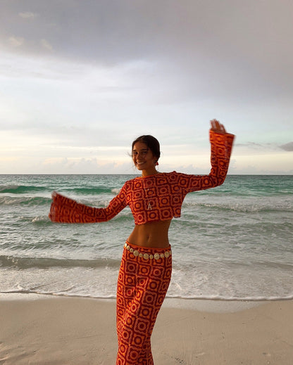 Celia | Wrap Long Sleeve Set