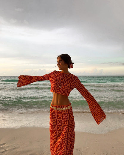 Celia | Wrap Long Sleeve Set