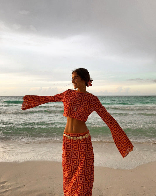 Celia | Wrap Long Sleeve Set