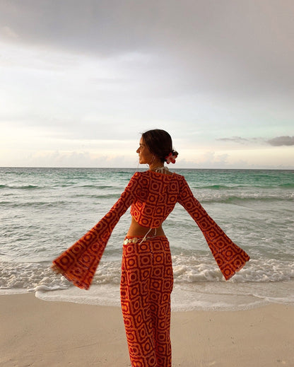 Celia | Wrap Long Sleeve Set