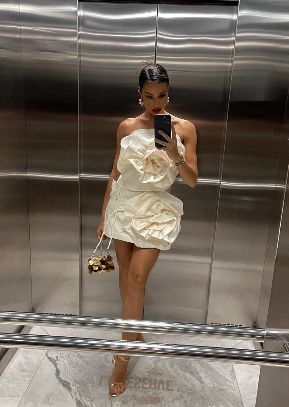 Nerina | Flower Mini Dress
