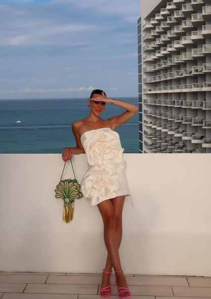 Nerina | Flower Mini Dress