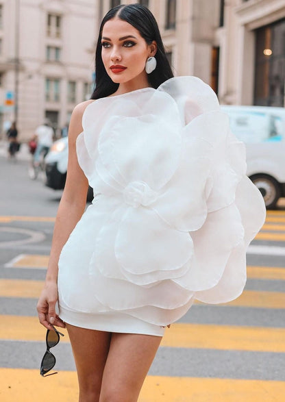 Maris | Floral One-Shoulder Mini Dress