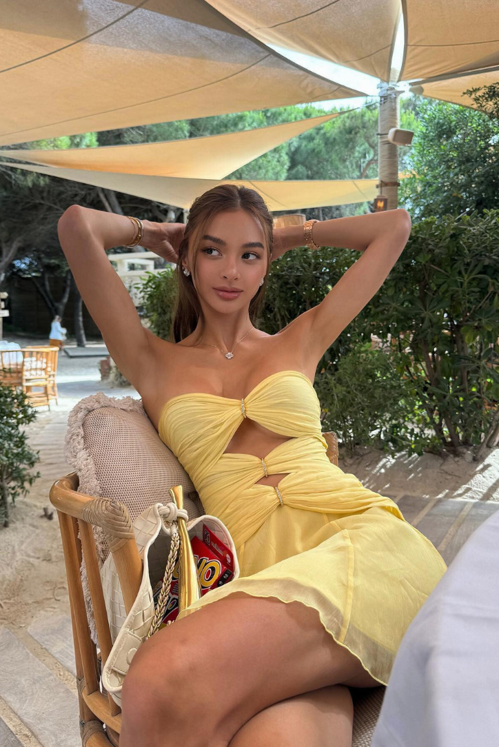 Elara | Golden Rings Mini Dress