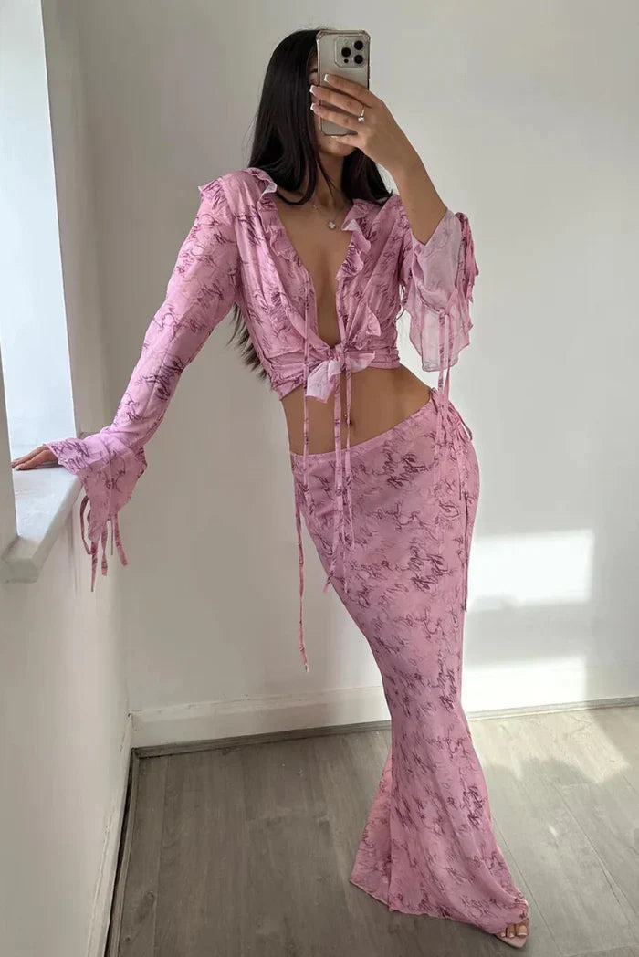 Leona | Flowing Maxi Skirt Set