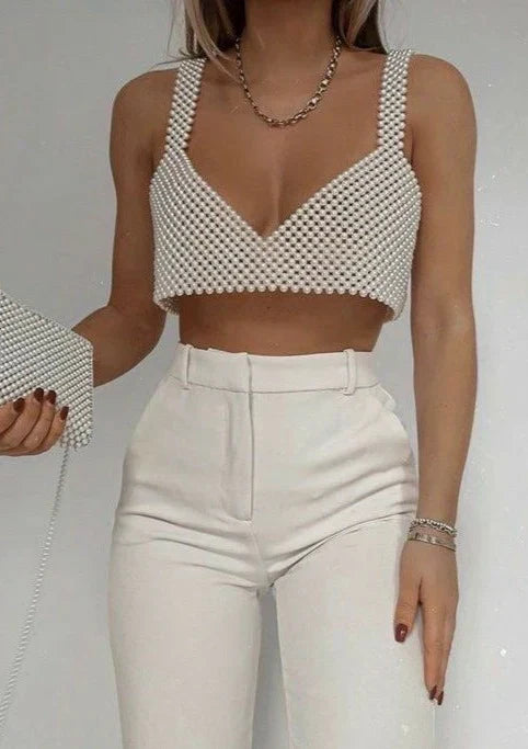 Vivienne | Pearl Detail Top
