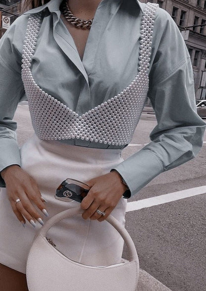 Vivienne | Pearl Detail Top
