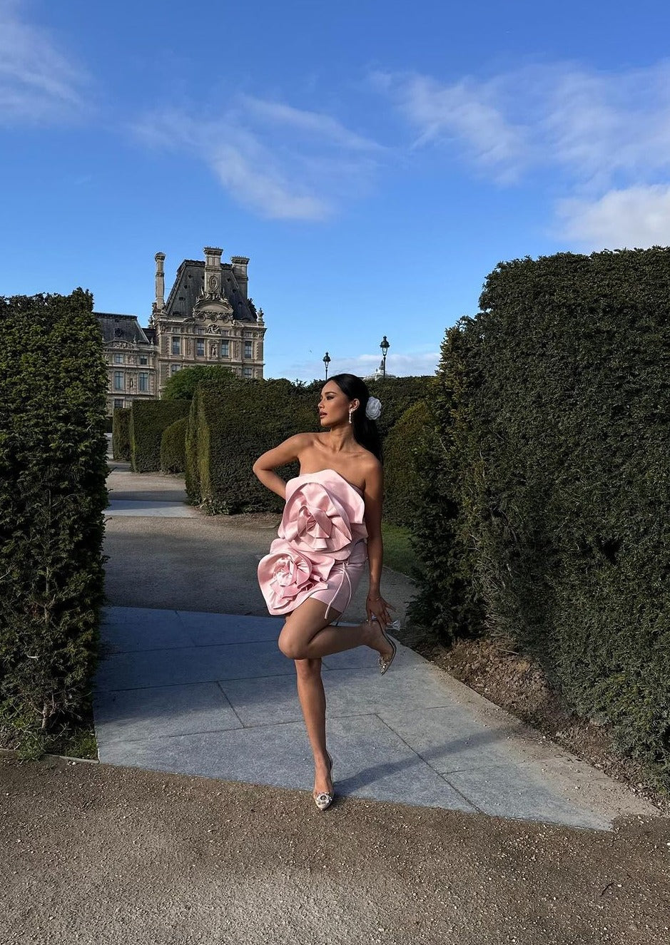 Nerina | Flower Mini Dress