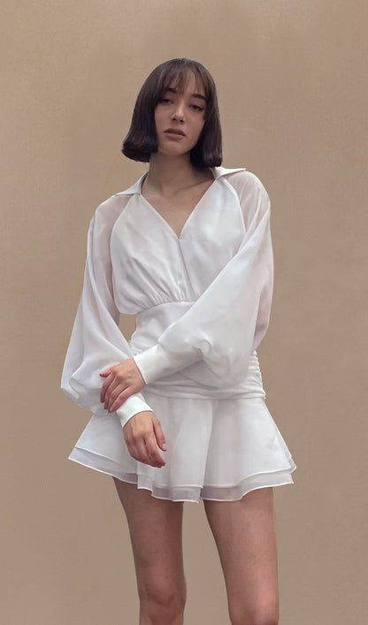 Thalia | Lantern Sleeve Mini Dress
