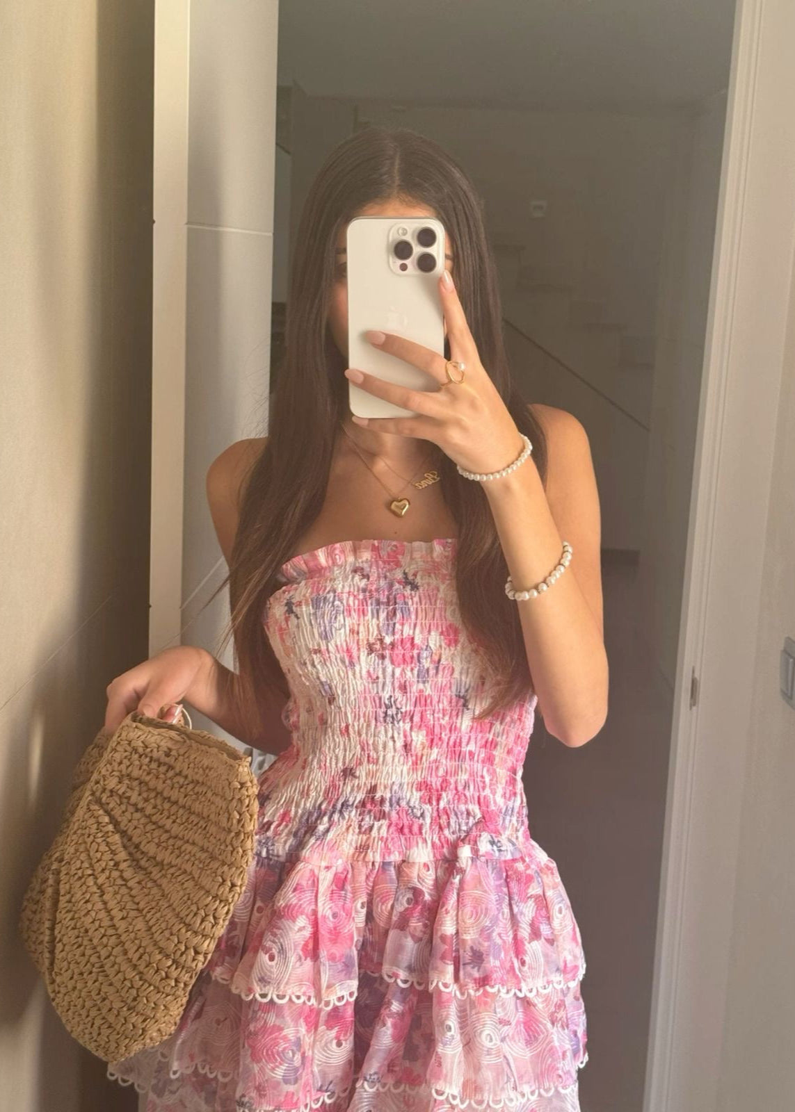 Imara | Strapless Floral Dress