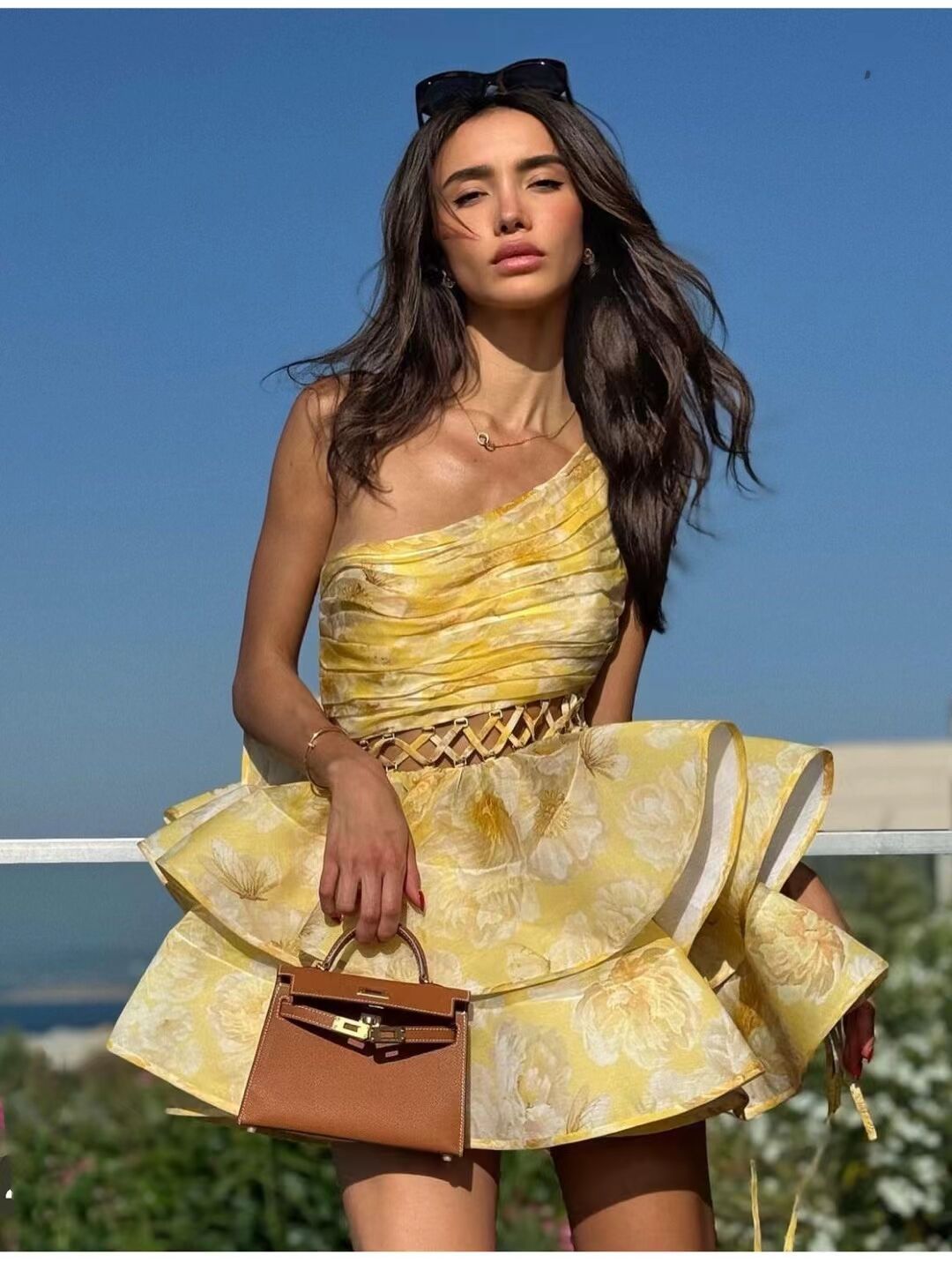 Liora | Floral One Shoulder Mini Dress