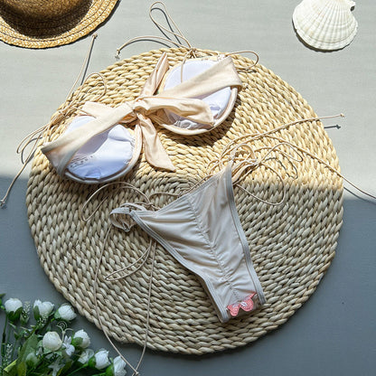Serena | Embroidered Split Swimsuit