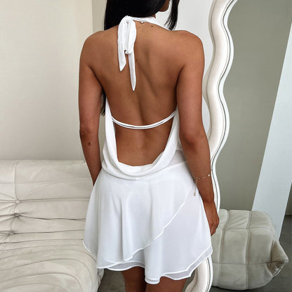 Noemi  | Halter Backless Mini Dress