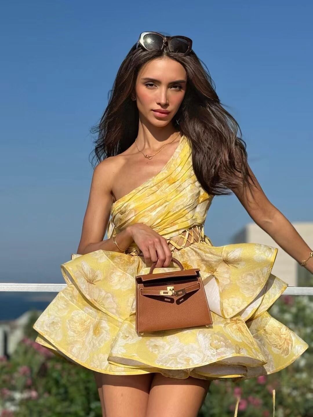 Liora | Floral One Shoulder Mini Dress