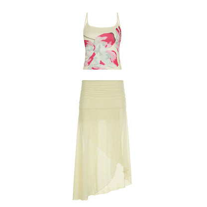 Luna | Floral Mesh Two-Piece