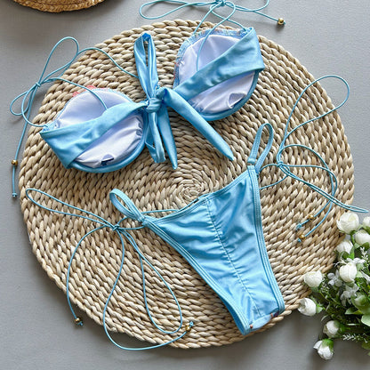 Serena | Embroidered Split Swimsuit