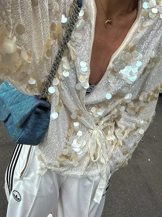 Juliet | Sequin Sparkle Top
