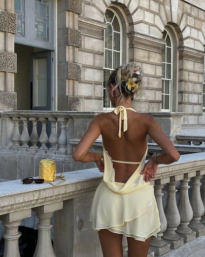 Noemi  | Halter Backless Mini Dress