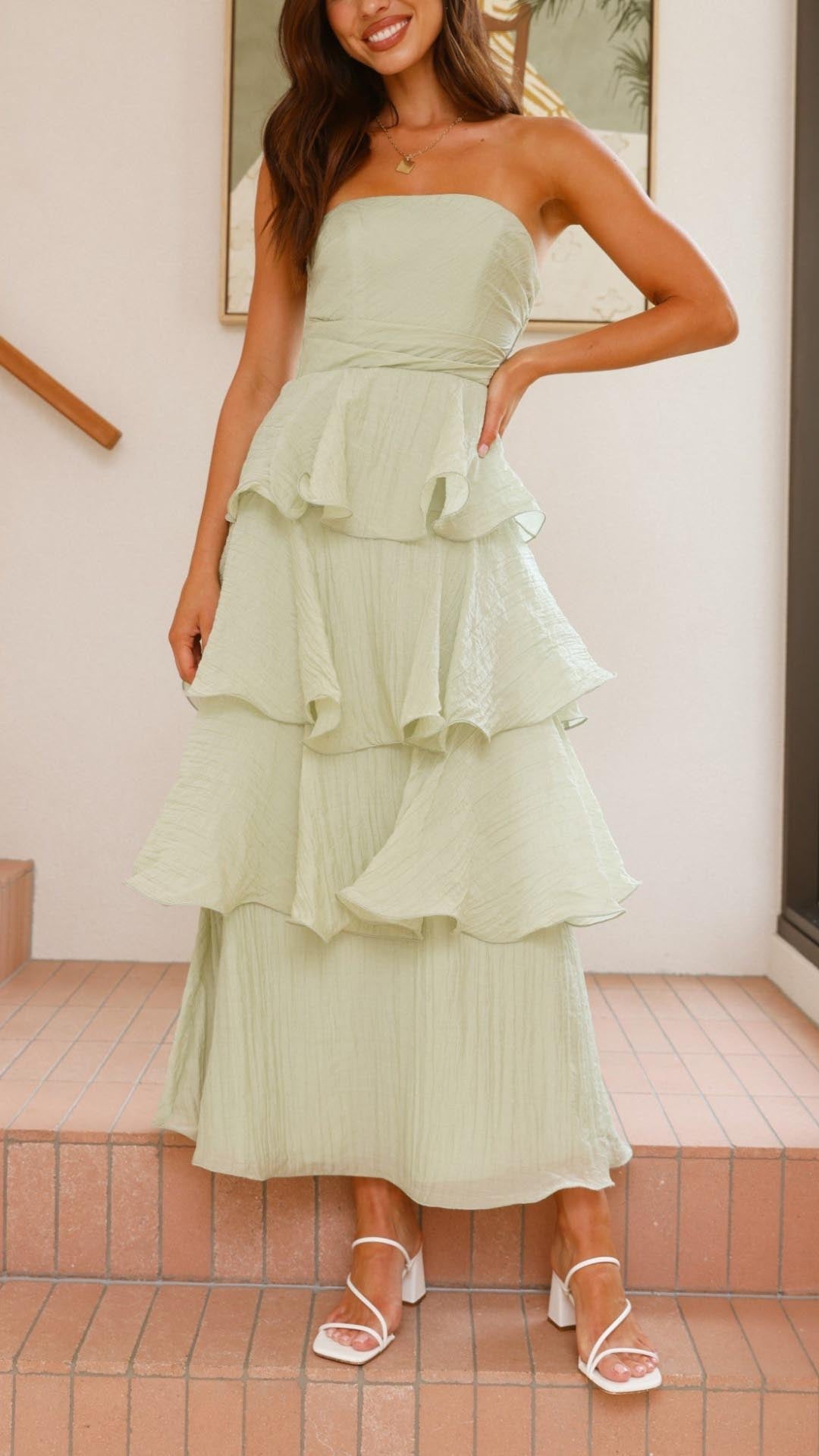 Talia | Tiered Ruffle Maxi Dress