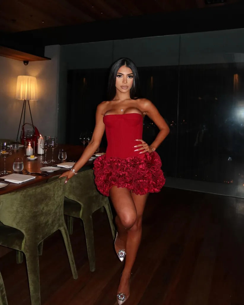 Renée | Luxe Strapless Corset Mini Dress